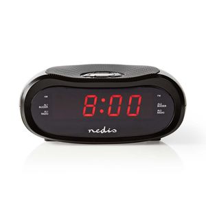 Nedis CLAR001BK Digitale Wekkerradio Led Van 0,6" Fm 20 Voorkeuze-instellingen Sluimeren