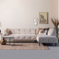 WOOOD Exclusive Hoekbank 'Lloyd' Rechts, Velvet, kleur Sea Salt