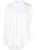 sacai chemise à empiècements transparents - Blanc