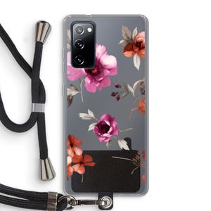 Geschilderde bloemen: Samsung Galaxy S20 FE / S20 FE 5G Transparant Hoesje met koord