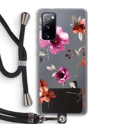 Geschilderde bloemen: Samsung Galaxy S20 FE / S20 FE 5G Transparant Hoesje met koord