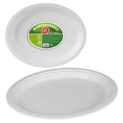 Bordenset Best Products Green Suikerriet ø 32 cm Biologisch Afbreekbaar Wegwerp 25 Stuks