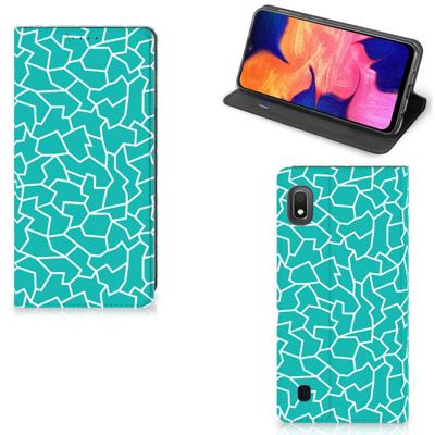 Samsung Galaxy A10 | Bookcase | Cracks Blue