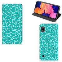 Samsung Galaxy A10 | Bookcase | Cracks Blue