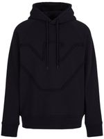 Emporio Armani hoodie en coton à logo embossé - Noir