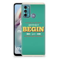 Motorola Moto G60 | Siliconen hoesje | met naam Quote Begin Motorola Moto G60 | Siliconen hoesje | met naam Quote Begin