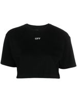 Off-White t-shirt crop Off-Stamp - Noir - thumbnail