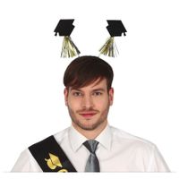 Geslaagd/diploma gehaald verkleed diadeem/haarband - afstudeer thema feest accessoires   -