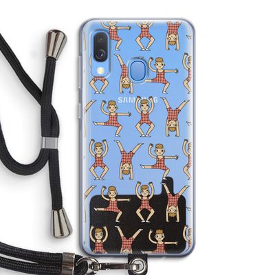 Gymboys: Samsung Galaxy A40 Transparant Hoesje met koord