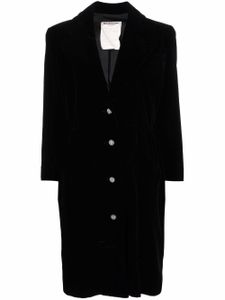 Saint Laurent Pre-Owned robe mi-longue en velours à ornements strassés (années 1980) - Noir