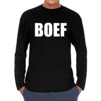 BOEF long sleeve t-shirt zwart voor heren - thumbnail
