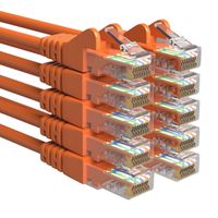 Cat 5e - U/UTP - Netwerkkabel - Patchkabel - Internetkabel - 1 Gbps - 25 meter - Oranje - Allteq - thumbnail