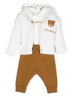 Moschino Kids trousseau de naissance à logo brodé - Blanc