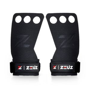 ZEUZ® Fitness & Crossfit Grips – Sport Handschoenen – Turnen – Gymnastics – Zwart – Maat XL