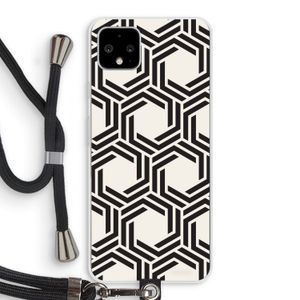 Geometrisch patroon: Pixel 4 XL Transparant Hoesje met koord