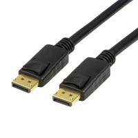 LogiLink CV0121 DisplayPort-kabel DisplayPort Aansluitkabel DisplayPort-stekker, DisplayPort-stekker 3.00 m Zwart