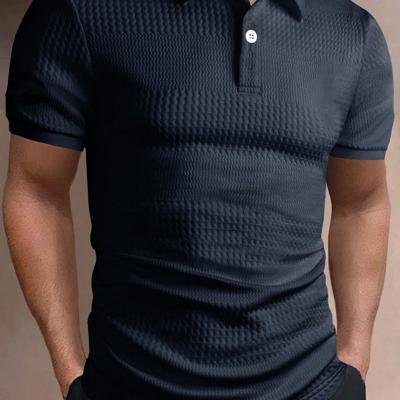 Bon&Bon Homme Poloshirt voor Heren - Kaki Effen - Korte Mouwen Donker blauw / M