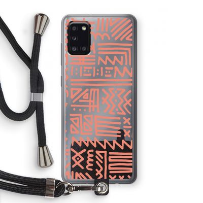 Marrakech Pink: Samsung Galaxy A31 Transparant Hoesje met koord