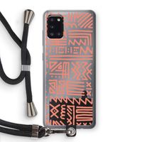 Marrakech Pink: Samsung Galaxy A31 Transparant Hoesje met koord