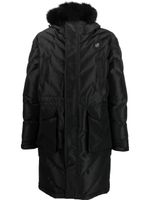 Philipp Plein parka bordée de fourrure artificielle - Noir - thumbnail