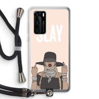 Slay All Day: Huawei P40 Transparant Hoesje met koord