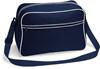 Atlantis BG14 Retro Shoulder Bag - French-Navy/White - 40 x 28 x 18 cm