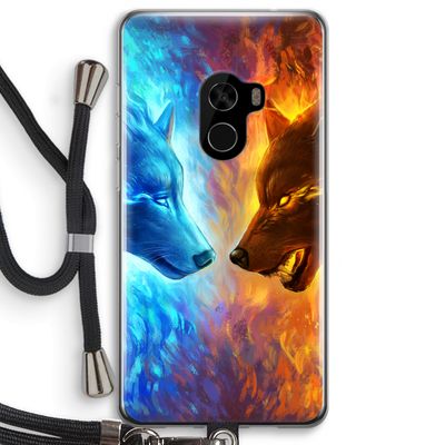 Fire & Ice: Xiaomi Mi Mix 2 Transparant Hoesje met koord