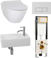 Combideal toiletruimte Ben Segno/Stelvio Xtra glaze+ Free flush rechts wit
