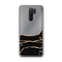 Gouden marmer: Xiaomi Redmi 9 Transparant Hoesje