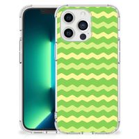 iPhone 13 Pro Max Doorzichtige Silicone Hoesje Waves Green