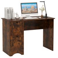 Bureau met 2 Laden Kleine Computertafel Kinderbureau Moderne Bureautafel PV-Tafel voor Slaapkamer Werkkamer Kantoor 109 x 50 x 75 cm