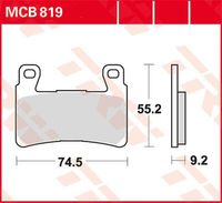 TRW Remblokken, en remschoenen voor de moto, MCB819SV Sinter street - thumbnail