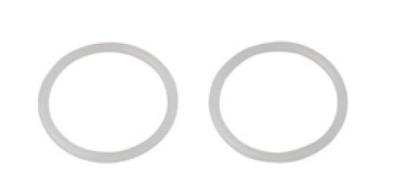 Kirchhoff O-ring, 32 x 38 x 3 mm, voor sifon excentrische sluiting 38,5 mm (2x) - 98696360