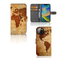 Apple iPhone 14 | Flip Cover | Wereldkaart