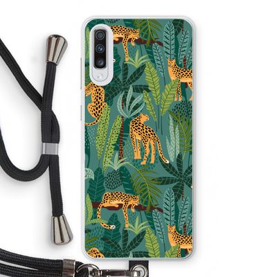 Luipaard 2: Samsung Galaxy A70 Transparant Hoesje met koord