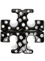 Tory Burch barrette GG à ornements en cristal - Noir