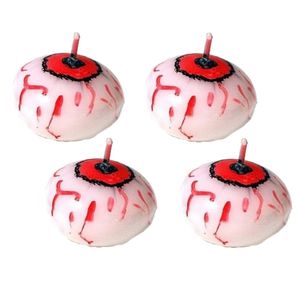 Set van 12x stuks halloween drijvende oogbollen/oogballen kaarsje van 4 cm