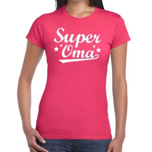 Super oma cadeau t-shirt roze dames