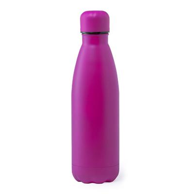 RVS waterfles/drinkfles fuchsia met schroefdop - 790 ml - Sportfles - Bidon - extra groot