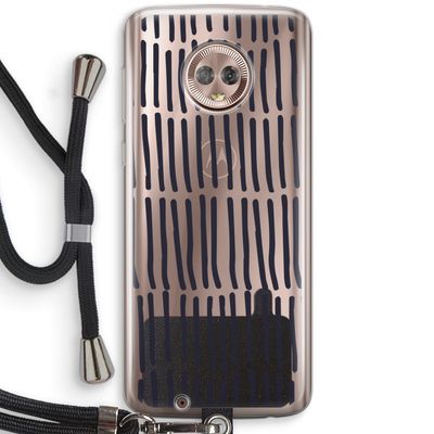 Moroccan stripes: Motorola Moto G6 Transparant Hoesje met koord