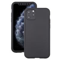 Voor iPhone 11 Pro Max schokbestendige PC volledige dekking beschermhoes met gehard glas film (zwart)