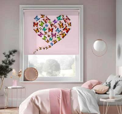 Hart ontwerp raambekleding vlinders