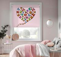 Hart ontwerp raambekleding vlinders