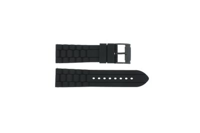 Horlogeband Fossil FS4487 / FS4628 / FS4605 / JR1425 / MACHINE Silicoon Zwart 24mm