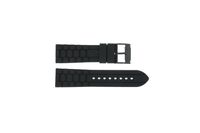 Horlogeband Fossil FS4487 / FS4628 / FS4605 / JR1425 / MACHINE Silicoon Zwart 24mm