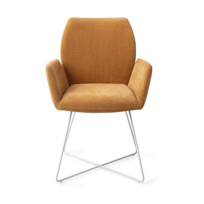 Jesper Home Misaki eetkamerstoel Honey Harvest cross white