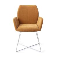 Jesper Home Misaki eetkamerstoel Honey Harvest cross white