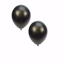 30x Stuks Metallic Zwarte Ballonnen 36 Cm - Ballonnen - thumbnail