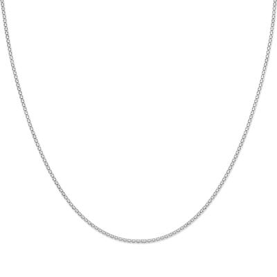 Gerhodineerd 925 Zilveren Collier met Bismarck Schakel | Klassiek en Duurzaam Design