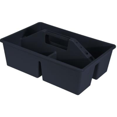 Excellent Houseware Gereedschap en opbergbox - handvat - antraciet - 39 x 26 cm - kunststof